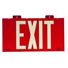 NEU Brady® BradyGlo™ photolumineszierendes EXIT-Schild – Wandhalterung (NEU/ungeöffnet)