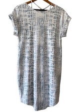 H by Halston Crossover Neck Dress In Ocean Wave Blue Marine Women’s Size Medium