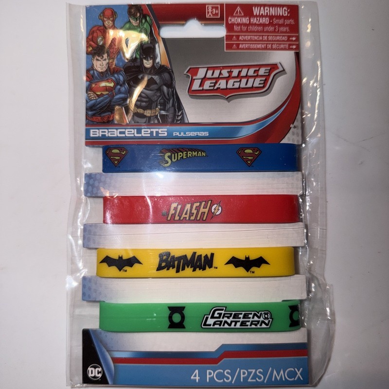 Justice League Bracelets 4 Pack