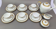KPM Krister Kaffeeservice für 6 Personen Goldrand Tasse Teller Kanne Zuckerdose