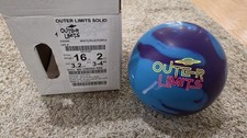 Radical Outer Limits Solid Bowling Ball 1st Quality | 16 Pounds | 3-4" Pin