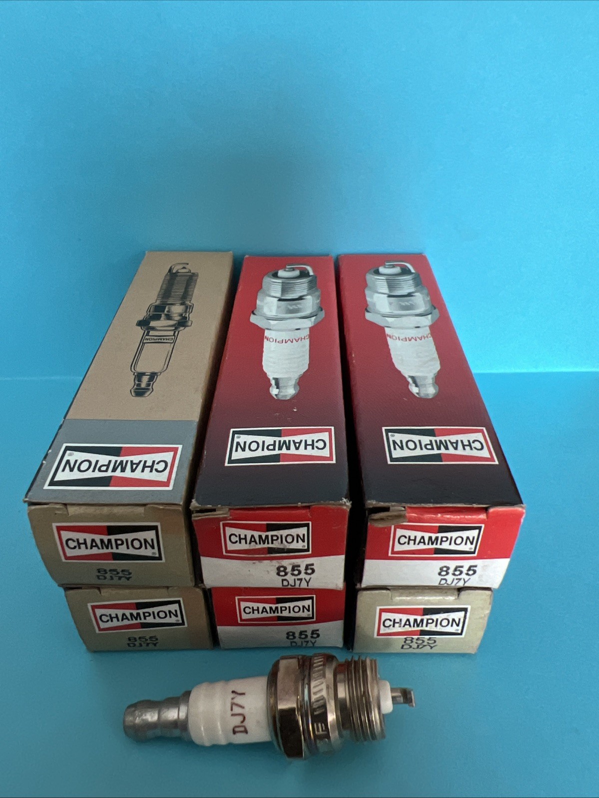 Champion DJ7Y Copper Plus #855 Spark Plugs  6 Pack New Genuine