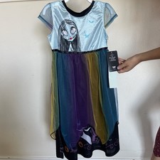 Nightmare Before Christmas Sally Girls Tulle Nightgown Dress Up Gown XS 4/5 