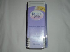 Johnson's Safety Swabs 185 Count Box Ear Safe Bulb Q-tips for Babies & Kids  NEW