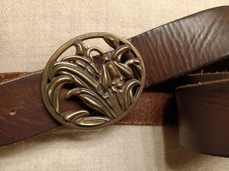 Cinturón Mossimo Marrón Talla XL Floral Boho Bohemio De Colección Y2K Hippy Foto 4 de 4
