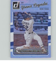 2017 Donruss #123 Yoenis Cespedes Season Stat Line #/500