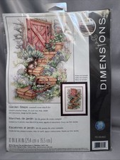 Dimensions Counted Cross Stitch Kit Garden Steps Cats 70-35362