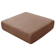 Sofa-Sitzkissenbezüge Stretch-Samt 1-Sitzer Dunkelbraun