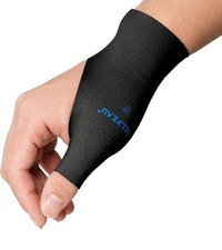 VELPEAU Black Thumb Wrist Compression Sleeve for Tendonitis Pain Relief Large