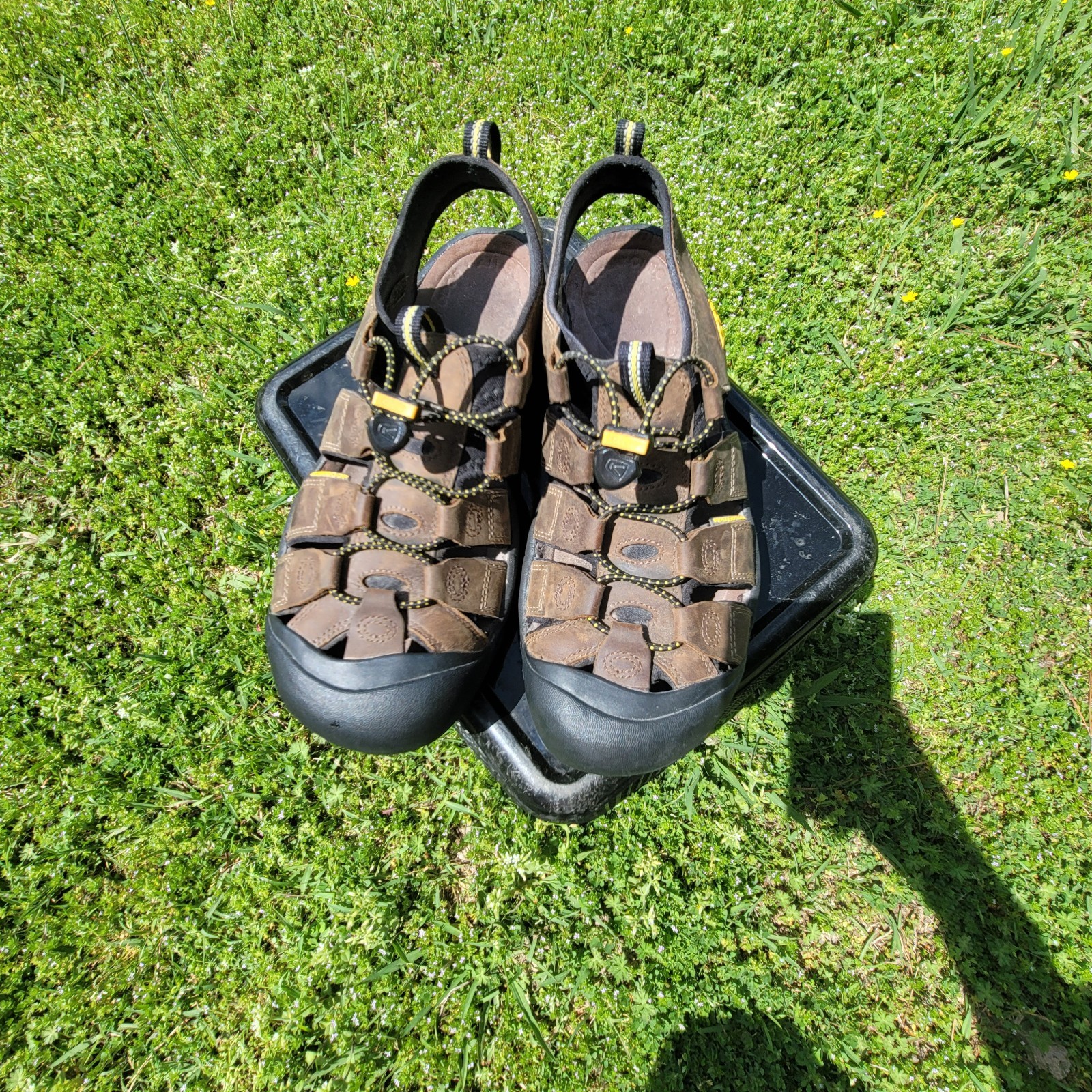 Sandali Keen Newport in pelle per escursionismo acquatico da uomo taglia 11 5