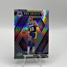 2024-25 Panini Mosaic - NBA Greats Magic Johnson #296 Silver Prizm + Base Card
