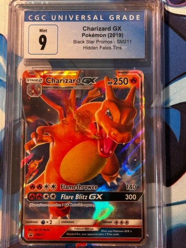 CGC 9 (9.5) Charizard GX Pokemon (2019) Black Star Promo SM211 Hidden Fates