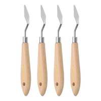 4 StüCk 3# Malpalette Messer Spitze Edelstahl Kunstspachtel Malpalette Messer