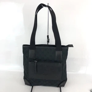 Sac à main fourre tout en toile GUCCI GG noir femme du Japon i9710