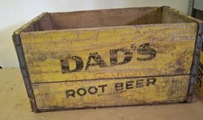 Dad's Old Fashioned Root Beer Wooden Box Pop Bottle Case. Lacrosse, Wi