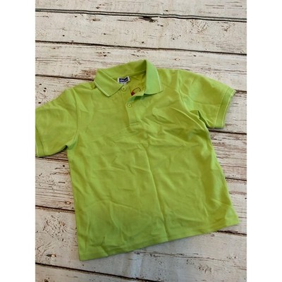 Chicco Boys Lime Green Short Sleeve Pique Polo Shirt Size 6 116cm Classic Preppy