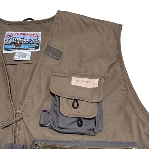 Vintage Field & Stream Multi Pocket Full Zip Fishing Utility Vest Men’s XL - Picture 2 of 7