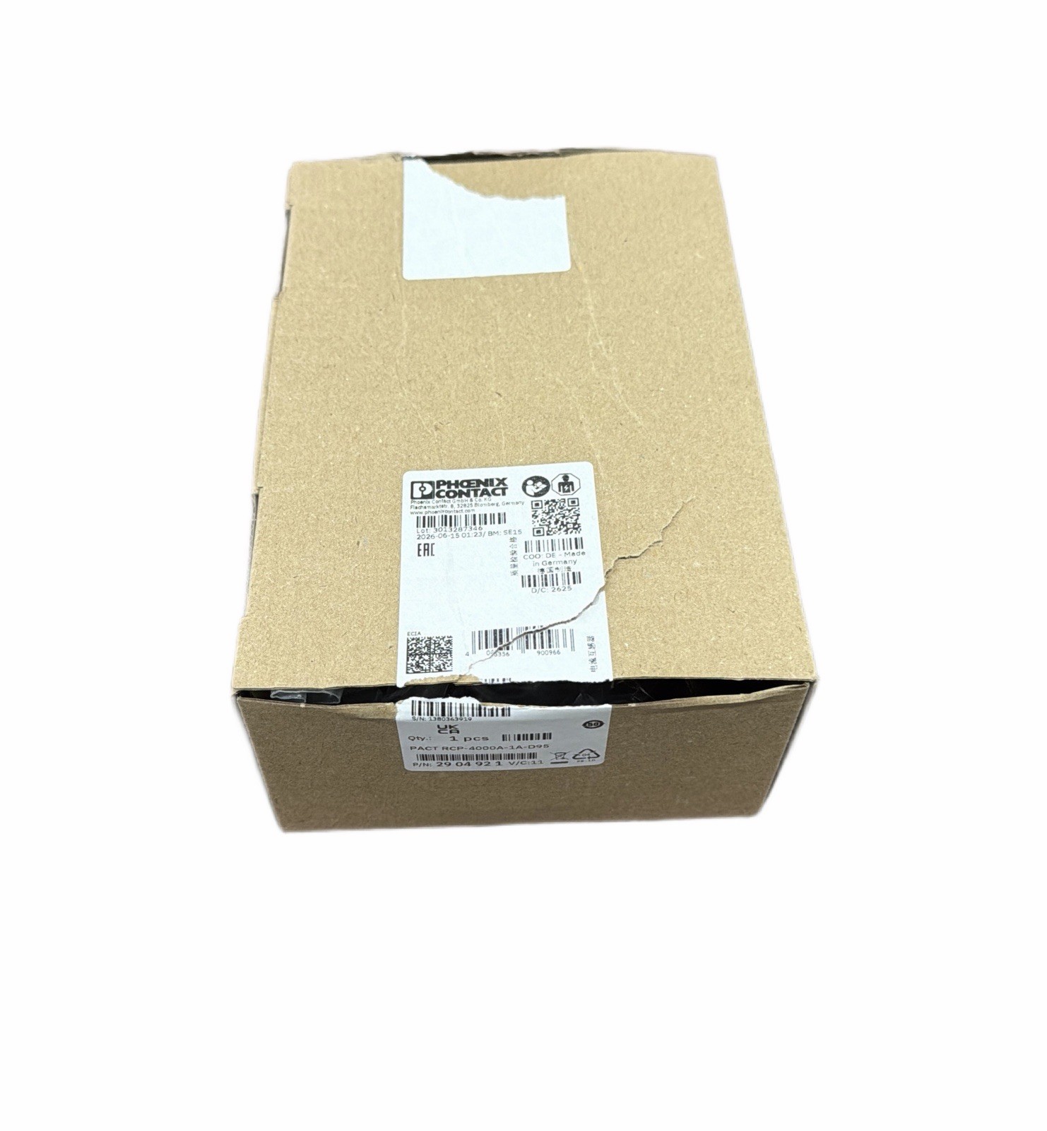 Phoenix Contact 2904921 PACT RCP-4000A-1A-D95 Current Transformer - New
