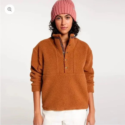 Alpine Design 1/4 Snap Sherpa Pullover in Caramel Latte Size Large (NWT)