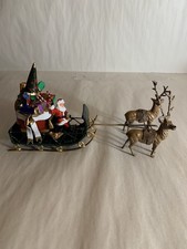 Santa In Sleigh w/ Bag Of Presents reindeer Barclay Manoil Jags Toy Conversion