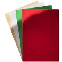 Metallische Pappe A4 20 Stk. Bastelbedarf Weihnachtsfarben Baker Ross