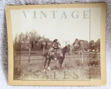 Old Indian Wars Western Army Scout Buffalo Hunter Cabinet Card Photo Photograph