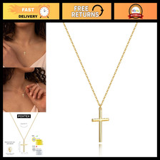 Dainty 14K Gold Silver Plated Cross Necklace for Women  Girls - Trendy Choker P