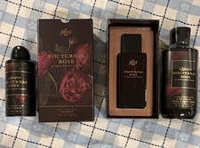 NOCTURNAL ROSE Bath Body Works Men's Bundle Cologne Spray Body Wash Brand New