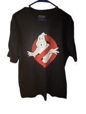Ghostbusters Logo T-Shirt Black Men s Size Large American Classics Retro Movie T