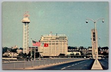 Rainbow Bridge Canada Niagara Falls Hotel Sheraton-Brock Postcard