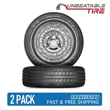 Set of 2 Travelstar UN106 225/60R16 98T 9mm White Wall A/S Passenger Car Tire