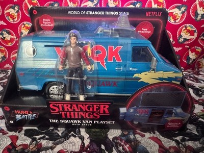 WORLD OF STRANGER THINGS WSQK THE SQUAWK VAN PLAYSET & STEVE HARRINGTON LTD ED
