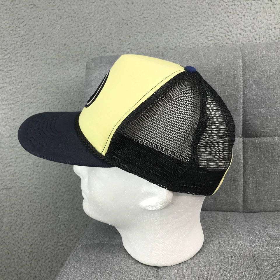 Volcom Hat Cap Snap Back Yellow Black Mesh Trucker Patch Marrow Cheese OSFA Mens - Image 3 of 4