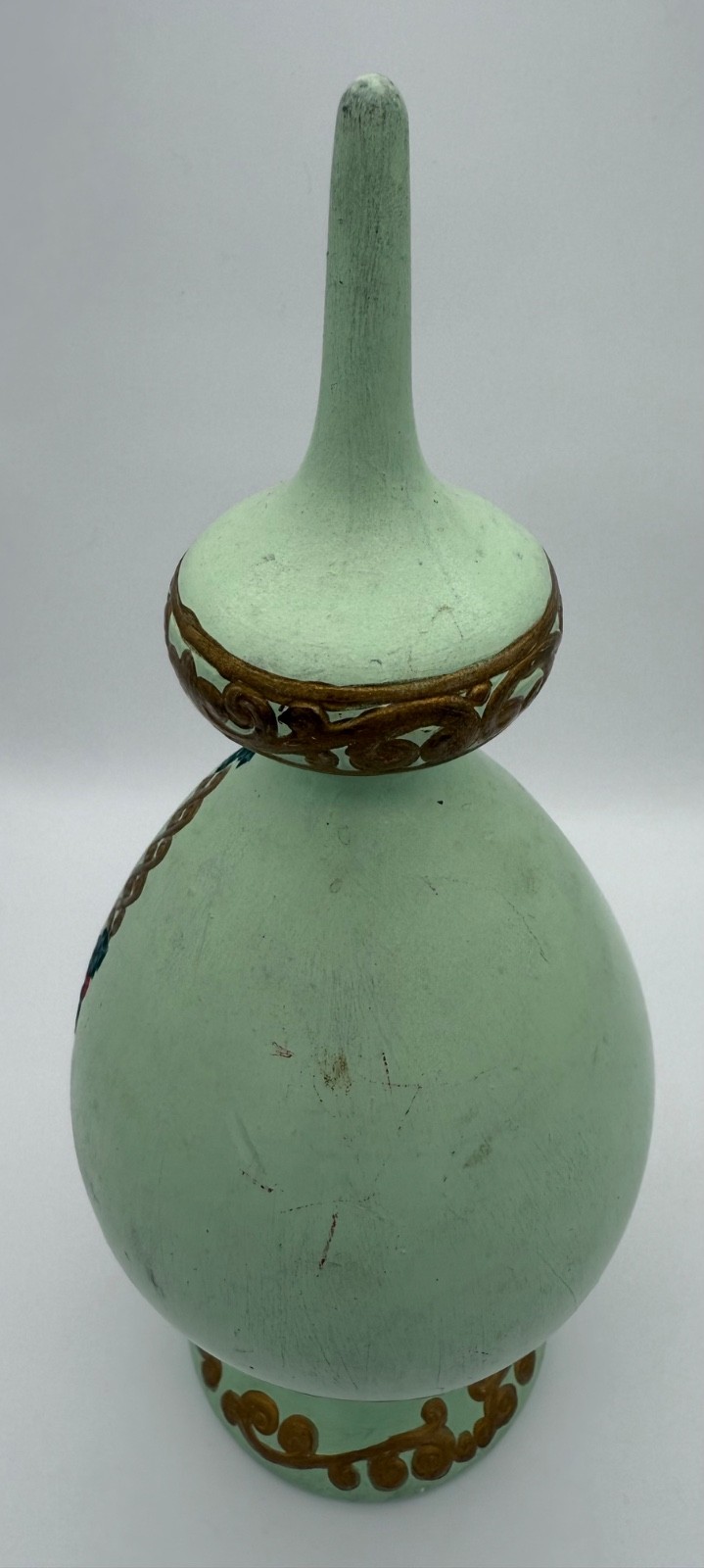 Vintage 1977 Byron Molds Christmas Ceramic Ornate Santa Tree Topper Table Topper