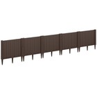 Outsunny Plastic Planter Box Kit, Modular Raised Bed for Flowers, Herbs