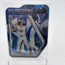George Lombard Jr 2025 Bowman Chrome Draft IN ACTION Mega Blue Ref. /150!  Yanks