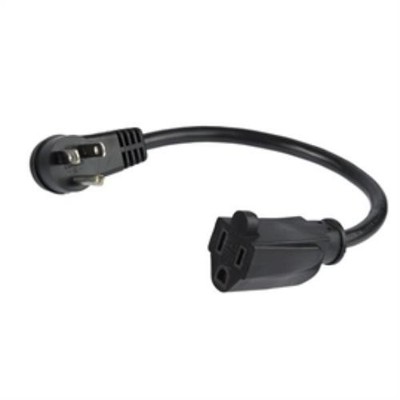 StarTech PAC101R1 1ft Flat Extension Cord NEMA 5-15R to Right-Angle 5-15P