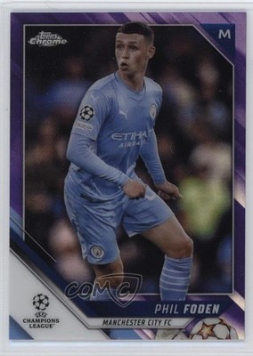 2021-22 Topps Chrome UEFA Champions League Purple Refractor /250 Phil Foden 06y2