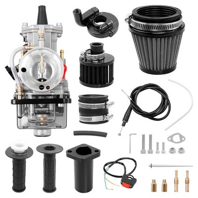 PWK 24mm Carburetor Throttle Assembly with Jet Kit | Fits Predator Black 