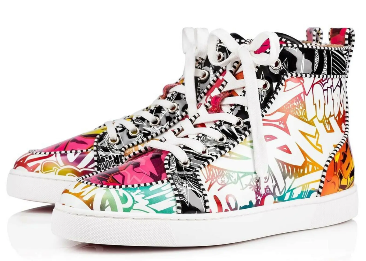 Christian Louboutin Rantus High Top Sneakers, 43 Christian Louboutin Rantus Flat Croc Embossed High Top  main image 4