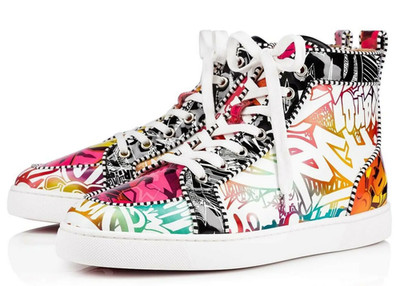 Christian Louboutin Rantus Orlato Flat Wallgraf Multi High Top Sneaker 43.5 10.5