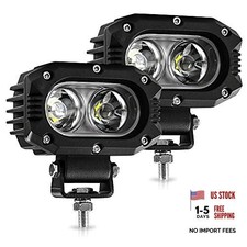 2 pcs LED Pod Lights Flood Light 4 inch 48W 8000LM Led Driving White Flood