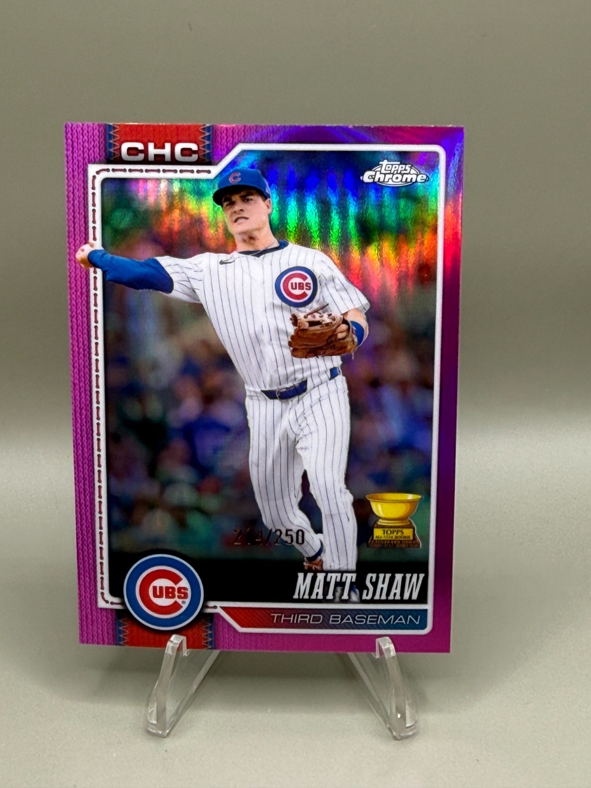 2026 Topps Chrome #271 Matt Shaw Pink Refractor #214/250