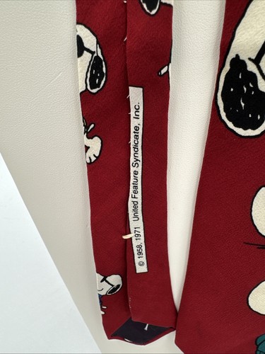 Tie Peanuts Snoopy Joe Golfer Necktie 57” Long 4” Wide - Picture 4 of 5