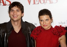 Actors Lake Bell Ashton Kutcher at world premiere of What Happens - Old Photo 7