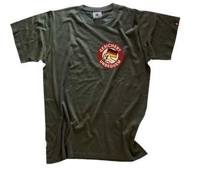 Gesichert unbequem Deutschland Widerstand Protest Resistanc T-Shirt m.Brustdruck