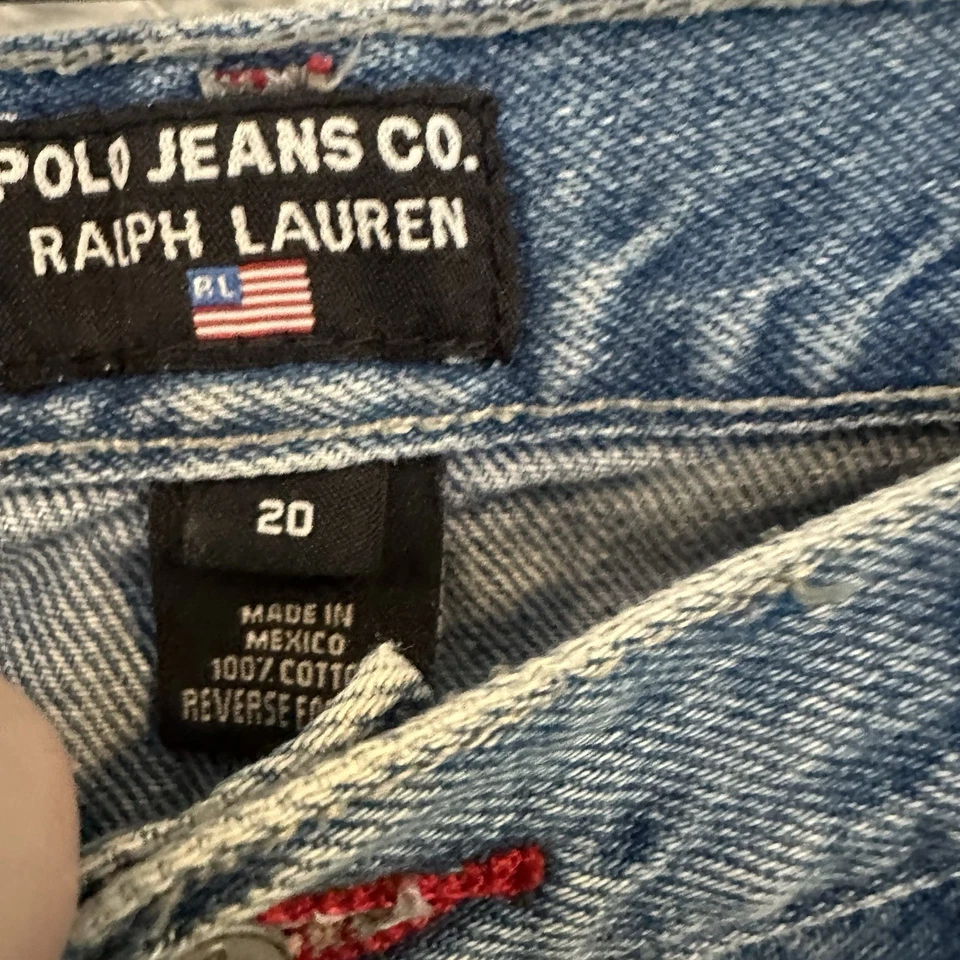 Pantalones de mezclilla Polo Ralph Lauren 15941 clásicos de pierna recta para niños talla 20 Foto 4 de 4