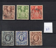 GB - George V1 - (A  87)  - 1937/on - High values - set of six  - used