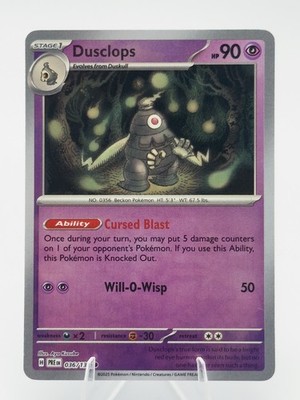 Dusclops (Master Ball Pattern) 036/131 SV: Prismatic Evolutions Holo Pokemon NM