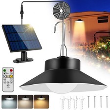 Solar Shed Light Outdoor Hanging Light Solar Pendant Light with Remote Control